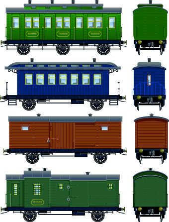 Train Design Elements Vector Graphic 3