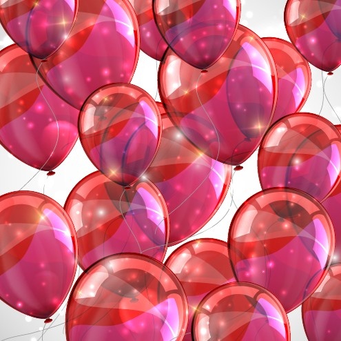 transparente farbige Luftballons Vektor-Hintergrund