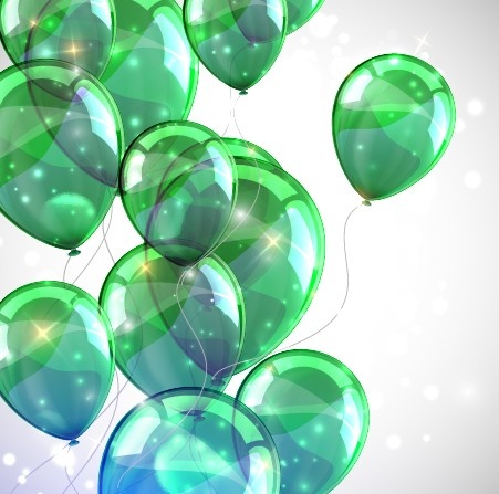 globos color transparentes vector fondo
