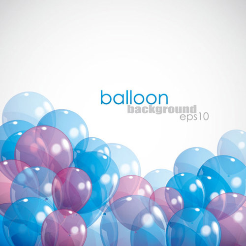 transparente farbige Luftballons Vectro Hintergründe