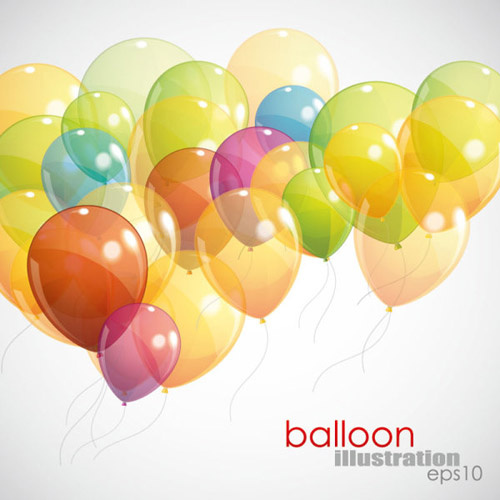 Sfondi gratis di vectro palloncini colorati trasparenti