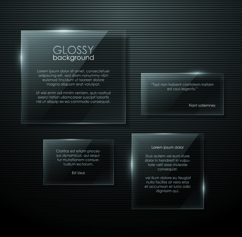 Transparent Glass Shapes Backgrounds