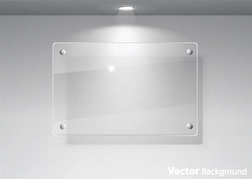 estilos de vidro transparente web vetores de elementos