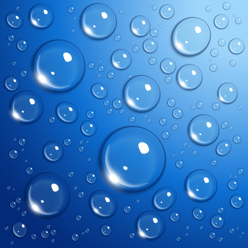 透明な水滴デザインの背景のベクトル