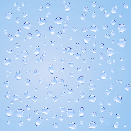 透明水滴设计背景矢量