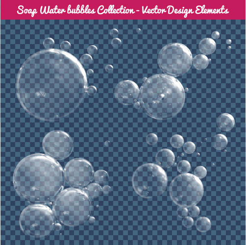 Transparent Water Drops Illustration Vector