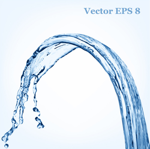 transparan air splash efek vector latar belakang