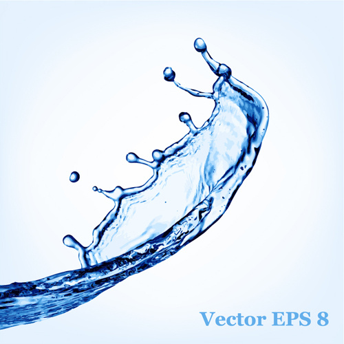 água transparente respingo efeito de fundo vector