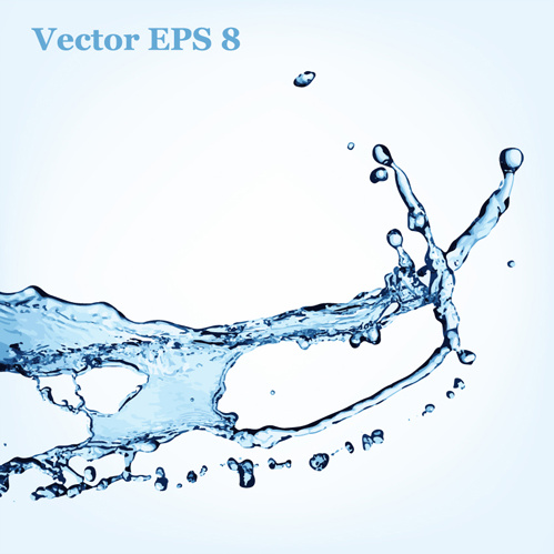 acqua splash effetto vettoriale sfondo trasparente