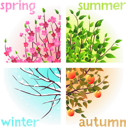 四季のベクトルを持つツリー