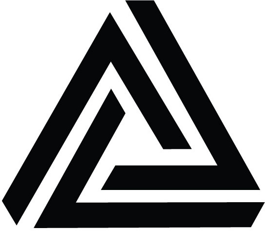 Diseño de triángulo color negro