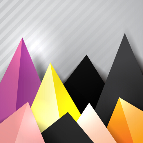 embossment triangolo colorato sfondo grafica vettoriale