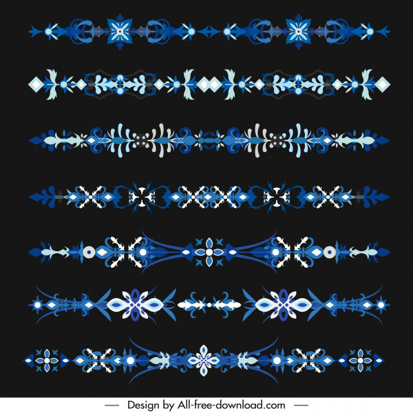 elemen dekoratif suku desain simetris berwarna elegan