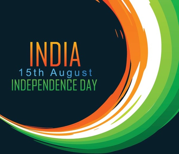 tiga warna bendera abstrak latar belakang indianth Agustus hari kemerdekaan vektor wallpaper