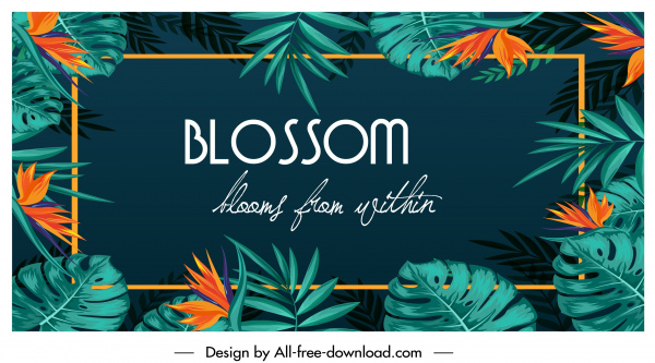 alam tropis background Blossom bunga daun dekorasi