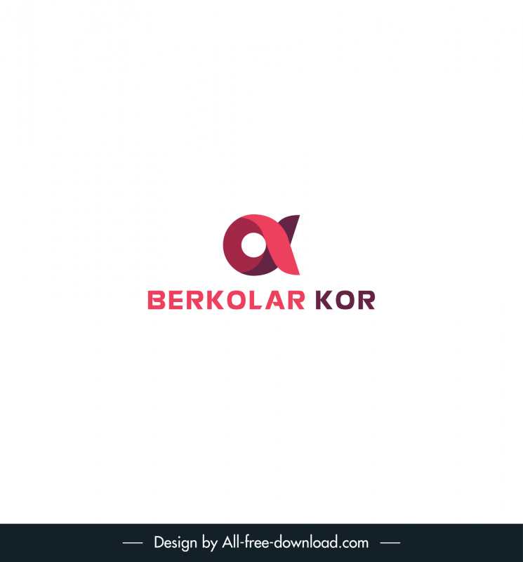 Tshirt Berkolar Kor Logo Alpha Text Shape Red Flat Design