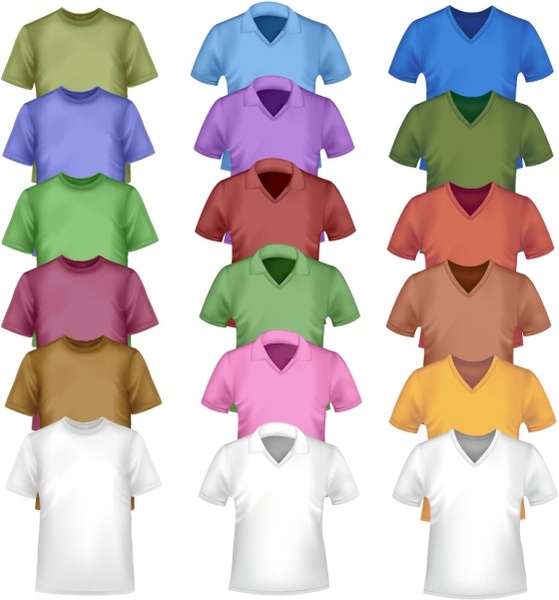 tshirt templates 3D decoração multicolorida