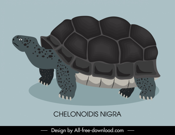 ícone tartaruga escuro desenho animado desenhado à mão
