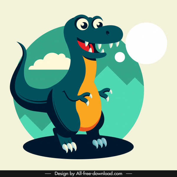 Tyrannousaurus Rex Dinosaur Icon Cute Cartoon Character Sketch-vector  Misc-free Vector Free Download