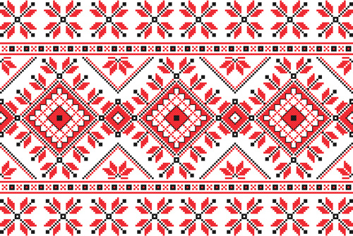 tecido de estilo Ucrânia ornamentos gráficos vetoriais