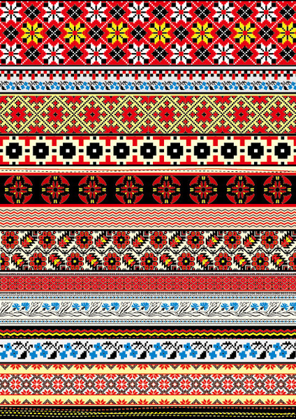 tecido de estilo Ucrânia ornamentos gráficos vetoriais