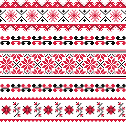 Ukraine Style Fabric Pattern Vector Ukraine Style Fabric Pattern Vector