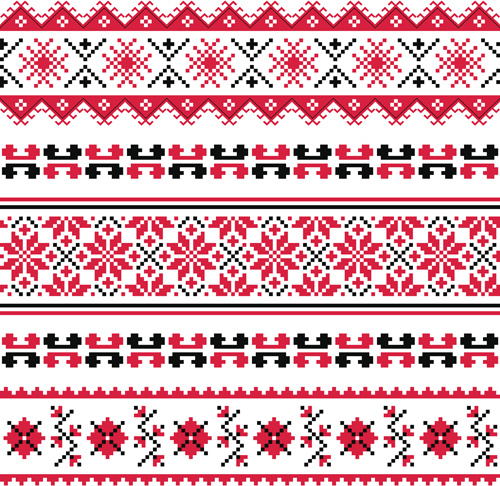 Ukraine Style Fabric Pattern Vector