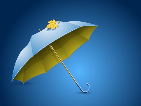 icono del paraguas coloreado diseño 3d