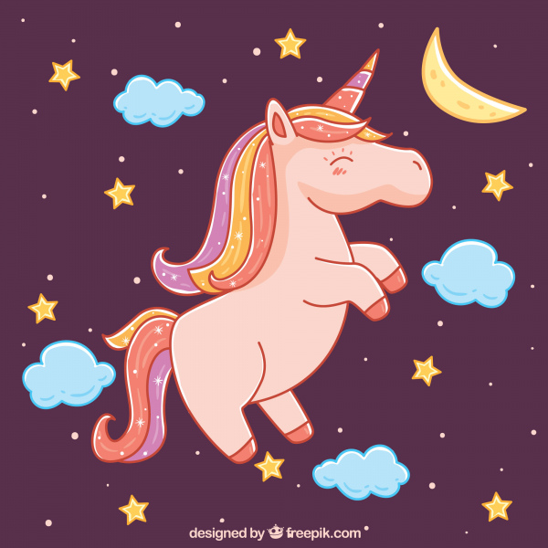 unicorn dengan desain bintang