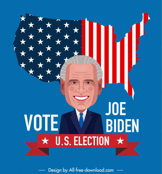 الولايات المتحدة الأمريكية حملة التصويت ملصق مرشح رسم العلم