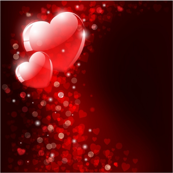 Валентина день фон с сердечками