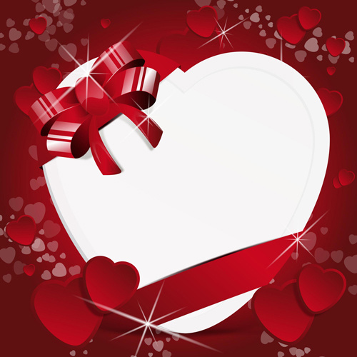 fondo del día de San Valentín con el vector de corazones
