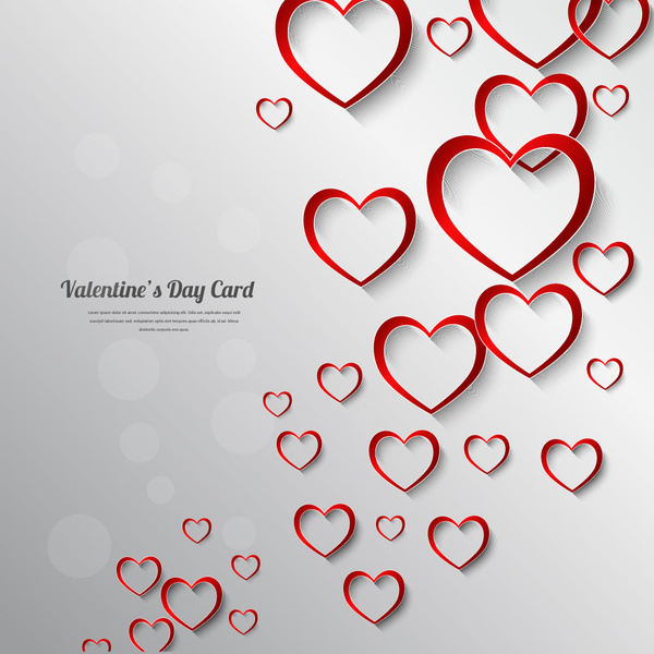 Valentine hari kartu dekorasi latar belakang