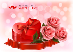 vector de elementos de día de San Valentín tarjetas