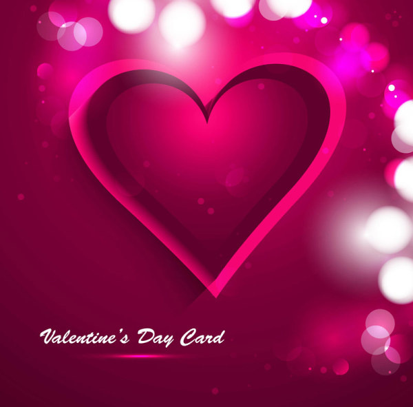 Centro de día de San Valentín en forma de vector de tarjetas