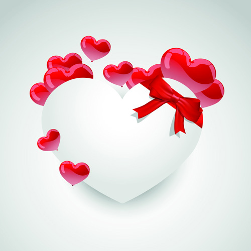 Sevgililer günü kalpleri öğeleri vektör