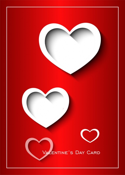 San Valentín día paisaje tarjeta San Valentín día 2018 San Valentín día corazones tarjeta