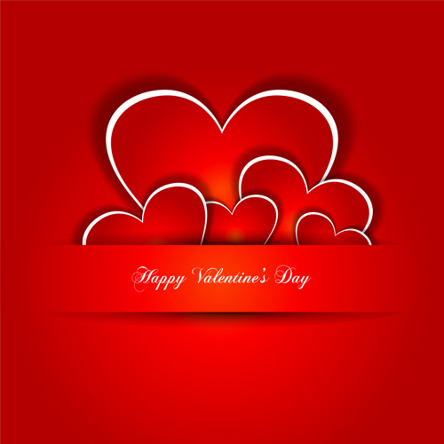 Valentine hari cinta latar belakang vektor
