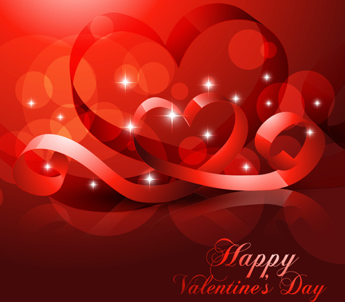 Valentine hari cinta latar belakang vektor