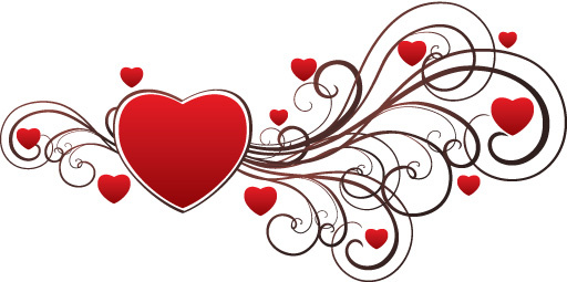 Valentine jantung vektor grafis