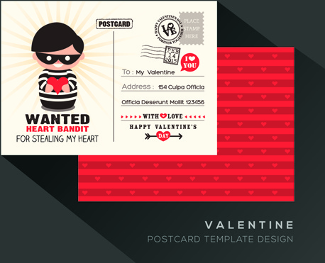diseño elegante de plantillas de postales de San Valentín