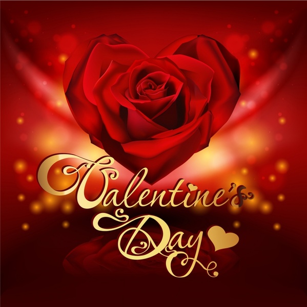 valentine39s hari vektor mawar berbentuk hati