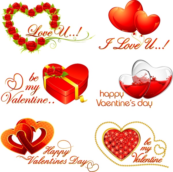 Valentine39s день сердца в форме розетки вектор