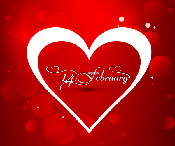 Valentinstag Karte mit bunten Herzen Konzept Hintergrund Vektor