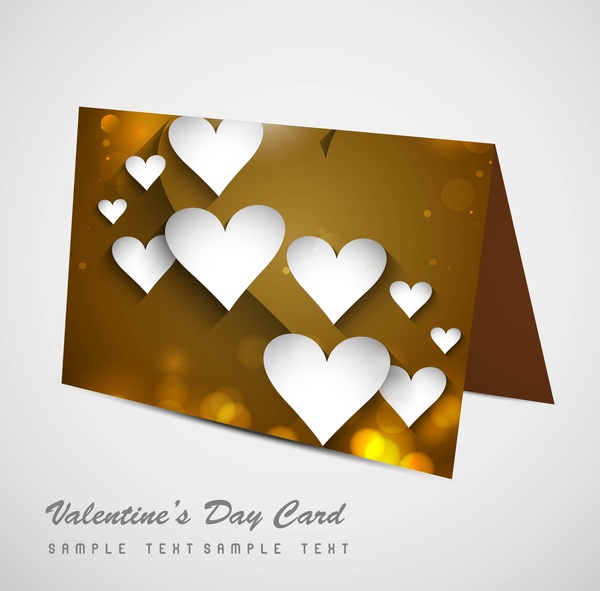 día de San Valentín tarjeta de matrimonio de corazones de colores set vector