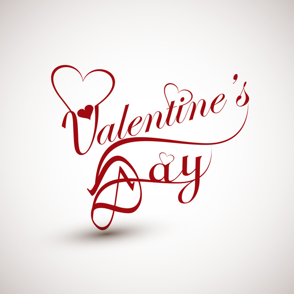 Valentines Day Heart para rotular texto tarjeta vector diseño