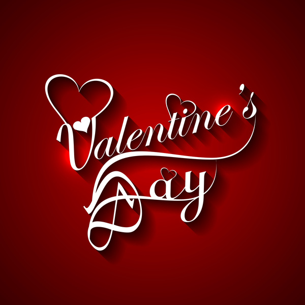 metin tasarım kart vektör yazı için Sevgililer günü kalp