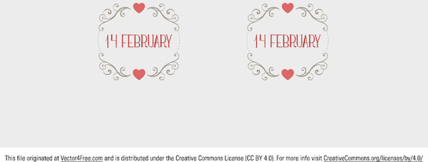Valentines Day Label Vector