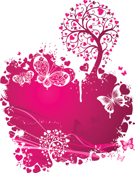 día de San Valentín romántico ornamentos vectoriales