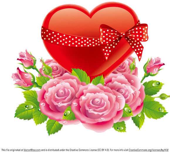día de San Valentín rosa amor